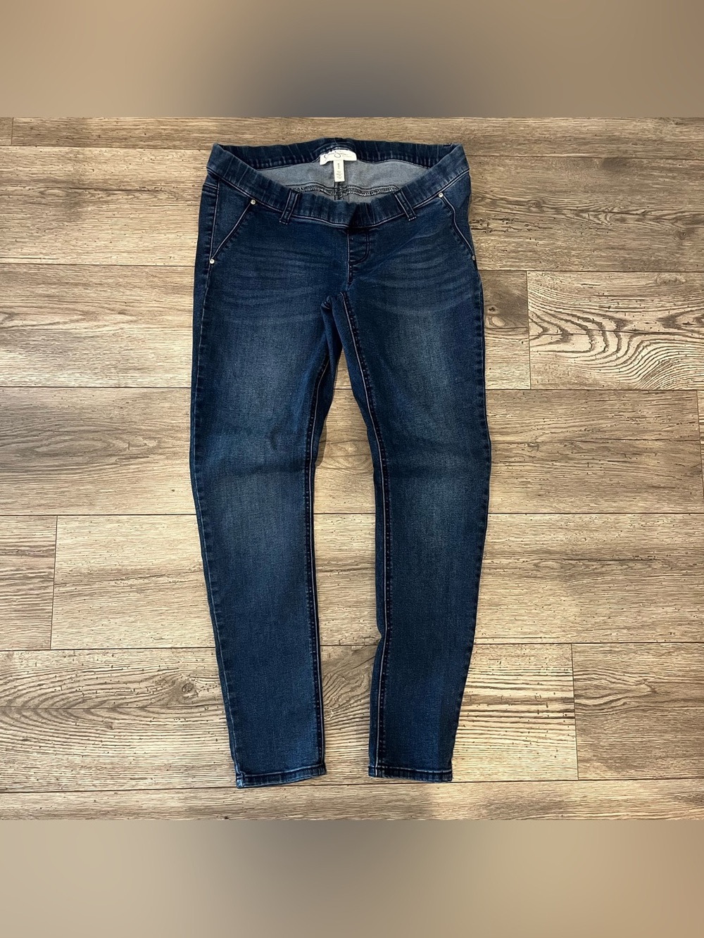 Jessica Simpson Maternity Under The Belly Jeggings Dark Wash Medium Skinny Leg